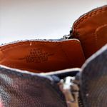 Lucky Brand  Basel Boot Navy Blazer Navy Blue Snake Print Leather‎ Size 9 Booties Photo 5