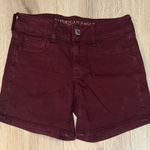 American Eagle  outfitters midi burgundy purple red shorts Photo 0