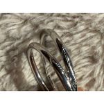 Vintage Sterling Silver Earrings Hoops Laser Etched Statement Pierced Western Photo 9