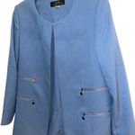 Tahari  Arthur S Levine Women's Zip Pockets Jacket Blue 12 Photo 1