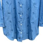 Disney Like New  Mickey Mouse Denim Button Front Tunic Top Generous XS Photo 4