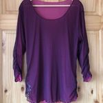 Avon Reversible Mesh Shirred Lettuce Hem Top size XL Pink Size L Photo 3