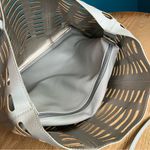 Anthropologie Rafaella Tote Bag Large Faux Leather Light Blue Photo 4