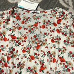 Heatherly blouse. Crop top. Long sleeve. Sheer. Super soft. Dressy or casual. White Size L Photo 1