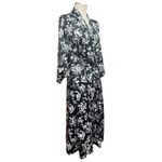 Cabernet by Sleep Sense Satin Midi Length Robe Black White XL Photo 4