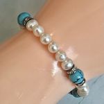 Danbury Mint Freshwater Pearl Bracelet • Sterling 925 Clasp Photo 1