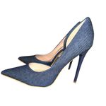 Shoe Republic LA  Elegant Navy Blue denim Stiletto Heels Photo 4