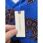 Anthropologie Atsu Flounced Paisley Dress Womens Small Blue Midi Boho Photo 4