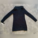 AB Studio  Cowl Neck Tunic Sweater Black Blue Size S NWT Cozy Classic Photo 9
