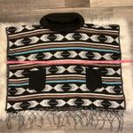 Double Zero wool blend cowl neck poncho sweater M Photo 5