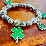 Vintage Four Leaf Clovers Stretch Bracelet St Patrick's Day Parade Party… Photo 9