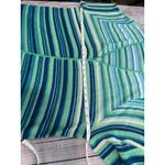Catherines  Open Front Cardigan Sweater Womens 2X Long Sleeve Blue Green Stripes Photo 5
