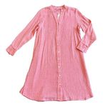 Soft Surroundings  Gauze Button-Down Shirt Dress Long-Sleeve Size Medium NWT Photo 0
