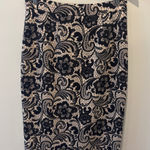 Dolce & Gabbana  Lace Pencil Skirt Black Beige Made in Italy Women's Size 42 Photo 0