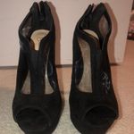 Black Mesh Formal Heels Size 6.5 Photo 2