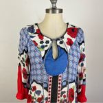 Farm Rio  Patchwork Tie Tassel Tunic Photo 2