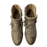 Circle G  Brown Studded Fringe Booties Round Toe 7 Photo 1