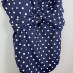 Lands' End  Tankini Top Women‎ 24W Blue Polka Dot Lined Built In Bra Beach Swim Photo 2