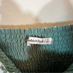 Abercrombie & Fitch Smocked Mini Dress Small Green White Photo 6