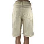 Pilcro Women's Cream White High Waist Straight Leg Chino Khaki Bermida Shorts 25 Photo 2