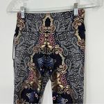 Noli Yoga Gilded Legging NWT Size Small Foiled Gold Paisley Print Photo 2