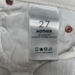 Mother Pony Boy Fray Cuffed Straight Leg Jeans Stayin’ Alive White 27 Photo 8