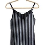 Babaton Aritzia Black and White Stripe V Neck Cami Tank Top Small Photo 0