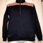 Simply Southern  Sz S Pullover Navy Vine Pattern Half Zip Long Sleeve Sweatshirt Photo 0