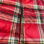 Lands' End Women's Red Tartan Plaid Full Zip Front Down Puffer Vest SZ L Warm Size L Photo 3