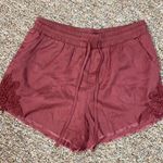 Knox Rose burgundy shorts w/pockets & strings tie - Size Small Photo 1