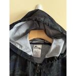 Zyia Active Rain Jacket Mesh Lined Windbreaker Coat Size Medium Navy Palm Photo 2