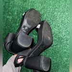 Juicy Couture Juicy by  Black Velcro Platform Block Heel Sandal Photo 4