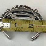 Navajo Indian 70 grams Sterling Silver Turquoise Cluster Bracelet Signed Photo 14