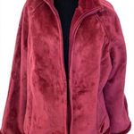 Green Tea  Womens S Faux Fur Fleece Lined Pink Holiday Red Core Soft Cozy Jacket Photo 0