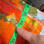 Joie  Linen Blend Floral Button Front Blouse Oversized Short Sleeve Top 2X Photo 4