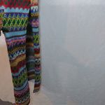 SheIn Boho Striped Sleeveless Tank Dress Square Neck Split Thigh Long Maxi Sz L Photo 3