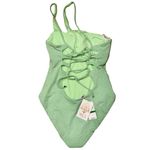 Becca NWT Glimmer Violet Asymmetrical One-Piece Swimsuit Size Large Photo 5