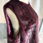 Source Unknown Faux fur vest woman’s 3X, burgundy Photo 13