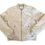 Sincerely Jules  Quilted Cream Bomber Jacket size small Photo 0