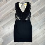 Alice + Olivia Odette Lace Top Halter Mini Sheath Dress Black Size 2 Coquette Photo 12