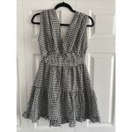 Etiquettte Small Gingham Dress Babydoll Milkmaid Tie Front‎ Cottgecore Spring Photo 3