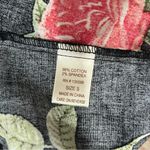 Liberty Love  Zip Up Front Corset Tank Top Black Floral Sweetheart Shirt Size S Photo 4