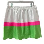 Lilly Pulitzer Colorblock Stripe Mimosa Skirt Scallop Hem Pockets Size Large Photo 8