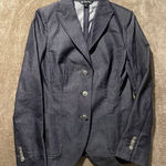 Brooks Brothers  Women’s Navy Cotton Single Breasted Blazer Size 4 Silver Buttons Photo 0