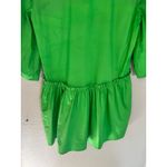 Taylor Tillman Cammie Ruffle Shirt Mini Dress Kelly Green Size Medium Photo 8