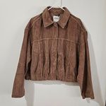 ZARA Corduroy Cropped Jacket - Brown - Women's Size L - 4365/270/730 NWT Photo 1