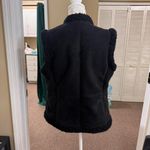 Charter Club Black Faux Suede Toggle Vest Size Large Winter Sherpa Cozy Cabin Photo 5