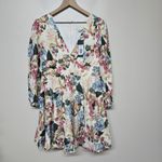 Sachin + Babi Dolce Dress Sz 8 Antico Botanico Floral Puff Sleeve Fit & Flare Photo 1