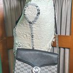Michael Kors  Black and Gray Vanna Medium shoulder Crossbody Bag Photo 0