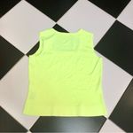 Carlisle Vintage 90s Y2K Neon Bright Yellow Sleeveless Blouse Scoop Neckline L Photo 4